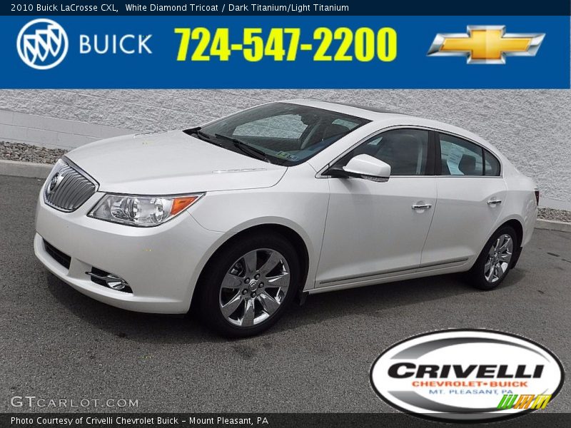 White Diamond Tricoat / Dark Titanium/Light Titanium 2010 Buick LaCrosse CXL