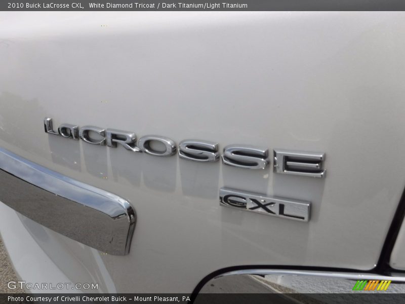 White Diamond Tricoat / Dark Titanium/Light Titanium 2010 Buick LaCrosse CXL