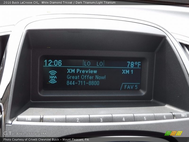 White Diamond Tricoat / Dark Titanium/Light Titanium 2010 Buick LaCrosse CXL