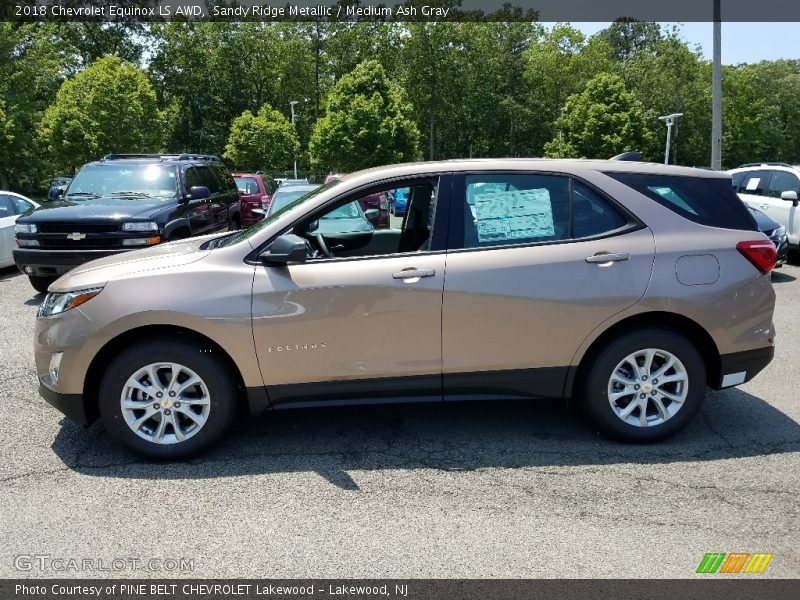 Sandy Ridge Metallic / Medium Ash Gray 2018 Chevrolet Equinox LS AWD