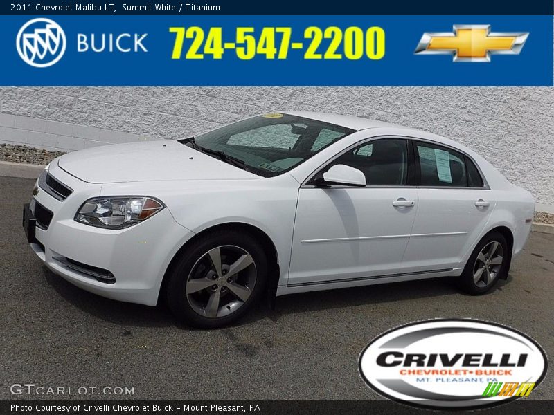 Summit White / Titanium 2011 Chevrolet Malibu LT