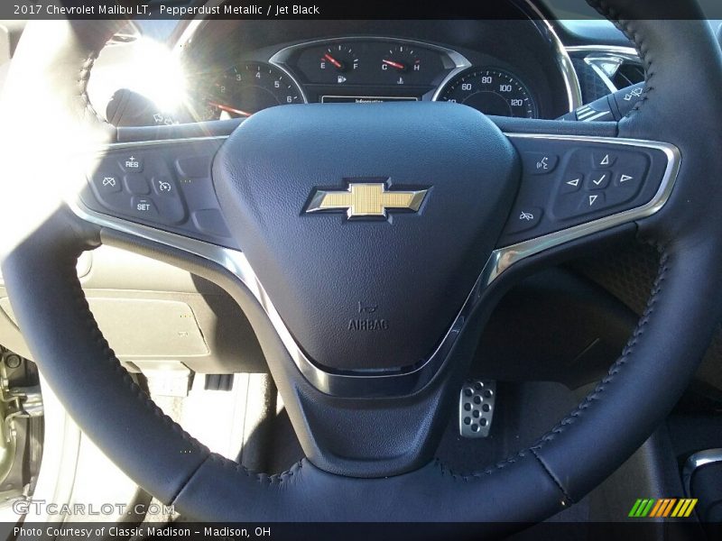 Pepperdust Metallic / Jet Black 2017 Chevrolet Malibu LT