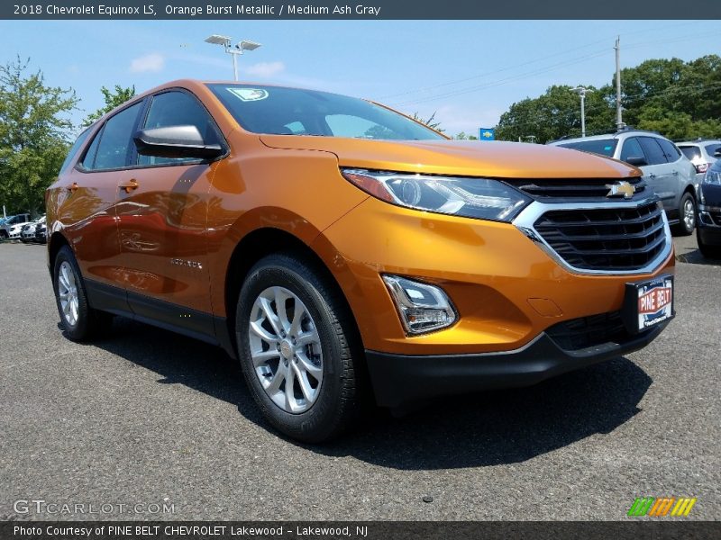 Orange Burst Metallic / Medium Ash Gray 2018 Chevrolet Equinox LS