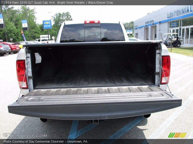 Bright Silver Metallic / Black/Diesel Gray 2014 Ram 1500 SLT Quad Cab 4x4