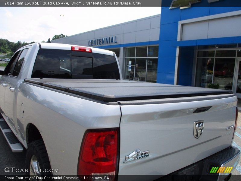 Bright Silver Metallic / Black/Diesel Gray 2014 Ram 1500 SLT Quad Cab 4x4