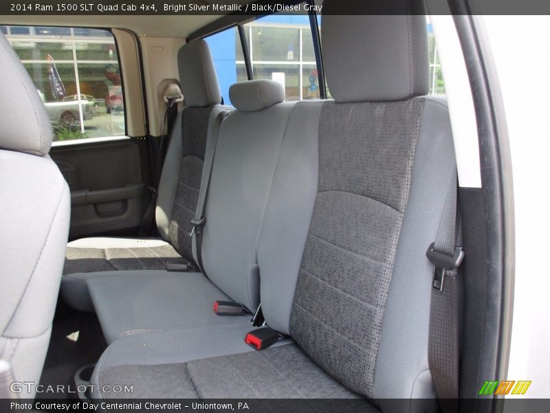 Bright Silver Metallic / Black/Diesel Gray 2014 Ram 1500 SLT Quad Cab 4x4