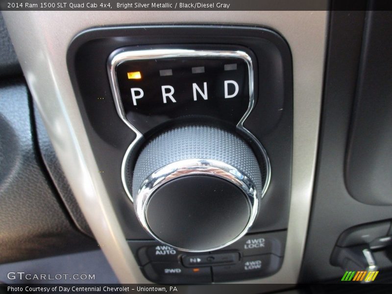 Bright Silver Metallic / Black/Diesel Gray 2014 Ram 1500 SLT Quad Cab 4x4