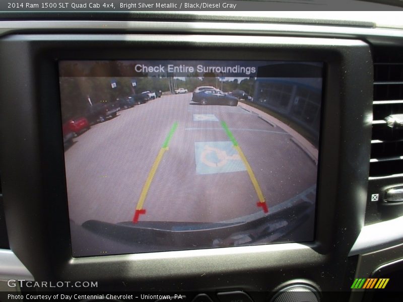 Bright Silver Metallic / Black/Diesel Gray 2014 Ram 1500 SLT Quad Cab 4x4
