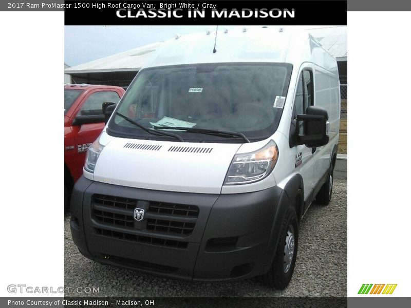 Bright White / Gray 2017 Ram ProMaster 1500 High Roof Cargo Van