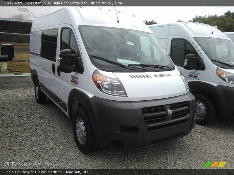 Bright White / Gray 2017 Ram ProMaster 1500 High Roof Cargo Van