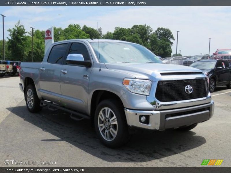 Silver Sky Metallic / 1794 Edition Black/Brown 2017 Toyota Tundra 1794 CrewMax