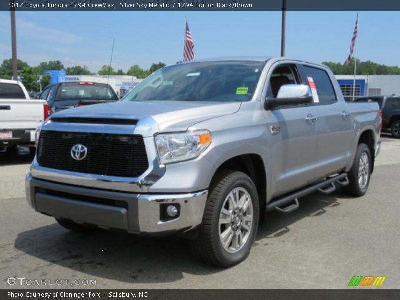 Silver Sky Metallic / 1794 Edition Black/Brown 2017 Toyota Tundra 1794 CrewMax