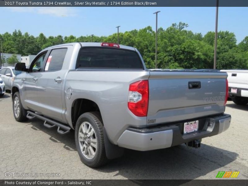 Silver Sky Metallic / 1794 Edition Black/Brown 2017 Toyota Tundra 1794 CrewMax