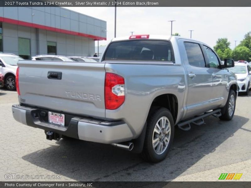 Silver Sky Metallic / 1794 Edition Black/Brown 2017 Toyota Tundra 1794 CrewMax