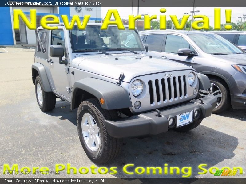 Billet Silver Metallic / Black 2016 Jeep Wrangler Sport