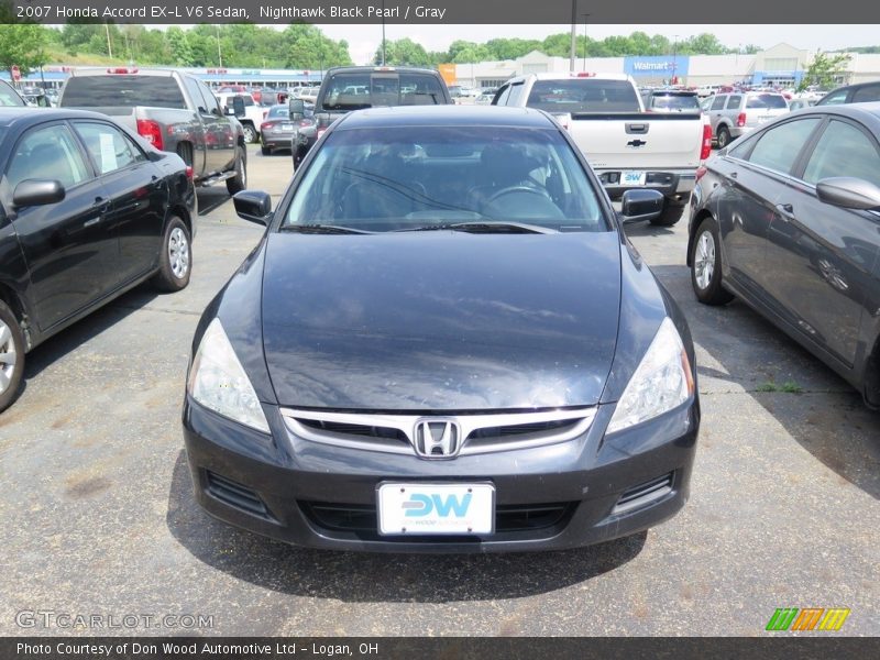 Nighthawk Black Pearl / Gray 2007 Honda Accord EX-L V6 Sedan