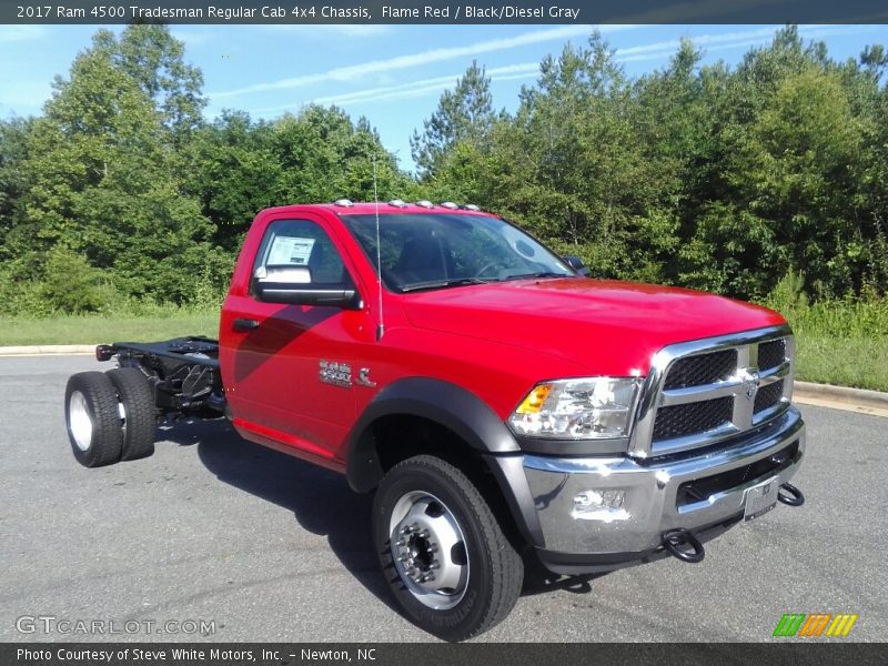 2017 4500 Tradesman Regular Cab 4x4 Chassis Flame Red