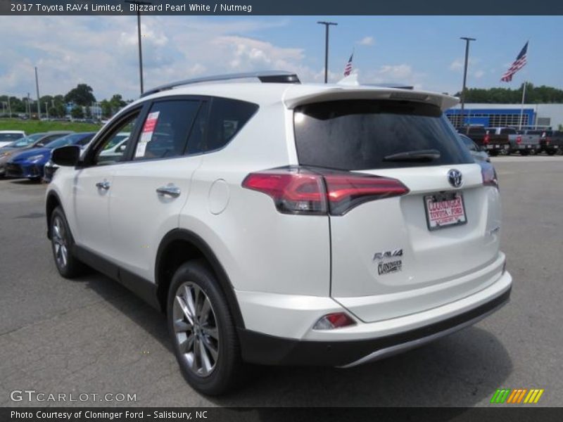 Blizzard Pearl White / Nutmeg 2017 Toyota RAV4 Limited