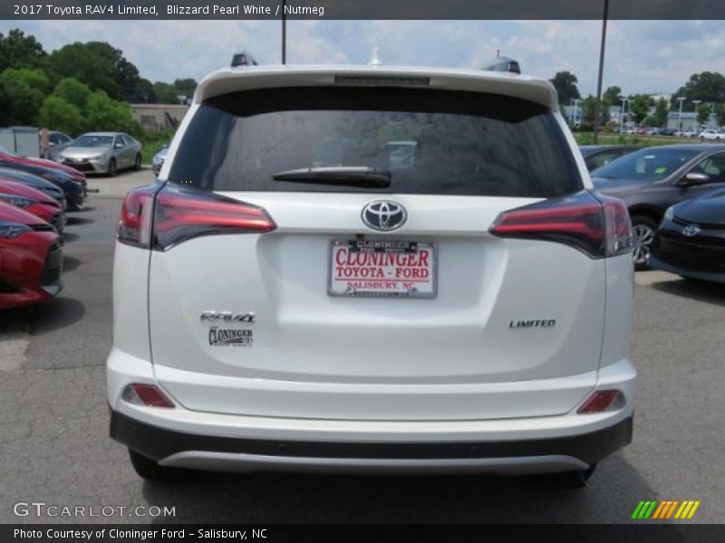 Blizzard Pearl White / Nutmeg 2017 Toyota RAV4 Limited