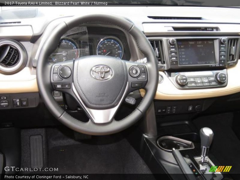 Blizzard Pearl White / Nutmeg 2017 Toyota RAV4 Limited