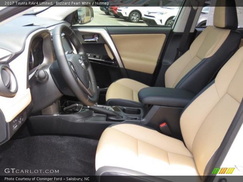 Blizzard Pearl White / Nutmeg 2017 Toyota RAV4 Limited