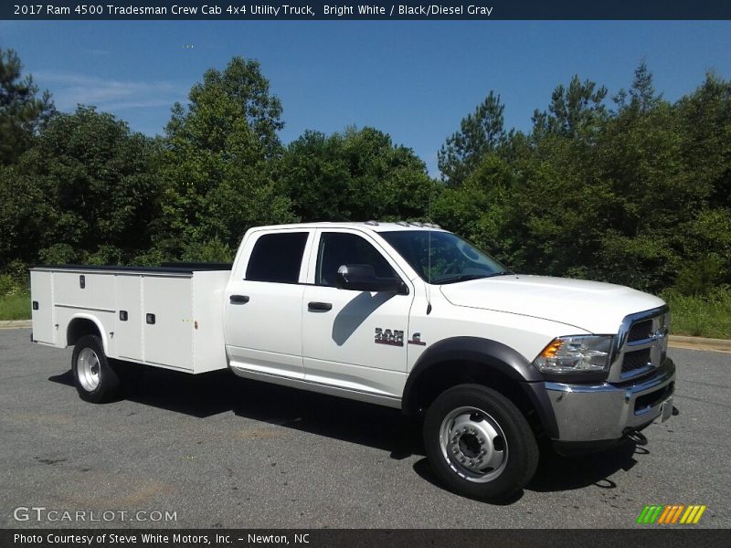 Bright White / Black/Diesel Gray 2017 Ram 4500 Tradesman Crew Cab 4x4 Utility Truck