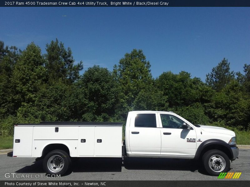 Bright White / Black/Diesel Gray 2017 Ram 4500 Tradesman Crew Cab 4x4 Utility Truck
