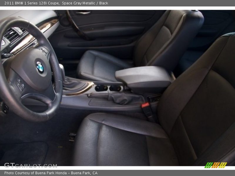 Space Gray Metallic / Black 2011 BMW 1 Series 128i Coupe