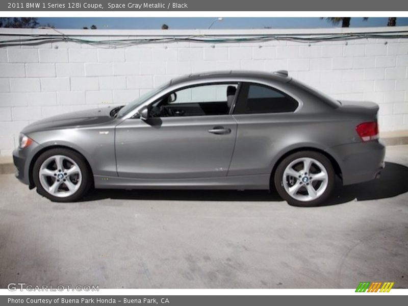 Space Gray Metallic / Black 2011 BMW 1 Series 128i Coupe