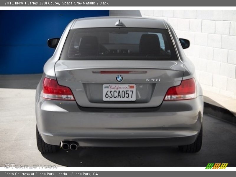 Space Gray Metallic / Black 2011 BMW 1 Series 128i Coupe