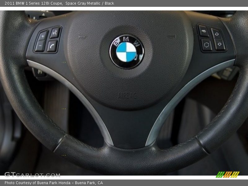 Space Gray Metallic / Black 2011 BMW 1 Series 128i Coupe