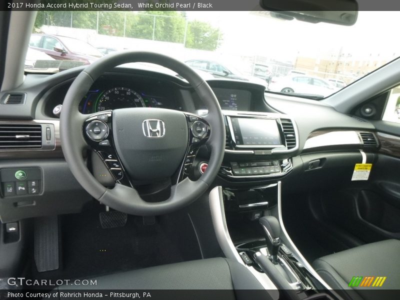 White Orchid Pearl / Black 2017 Honda Accord Hybrid Touring Sedan