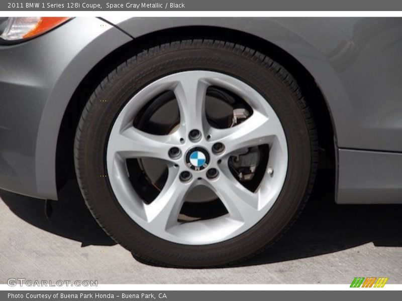 Space Gray Metallic / Black 2011 BMW 1 Series 128i Coupe