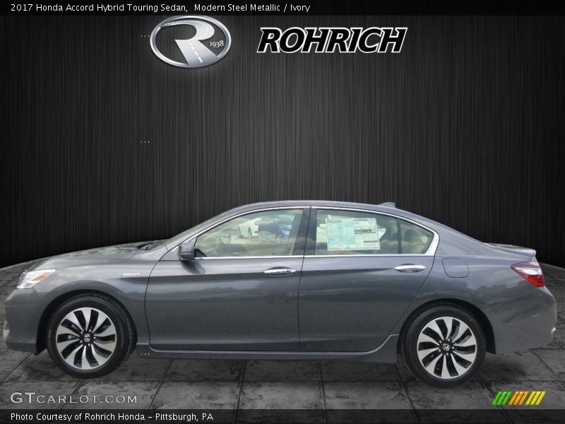 Modern Steel Metallic / Ivory 2017 Honda Accord Hybrid Touring Sedan