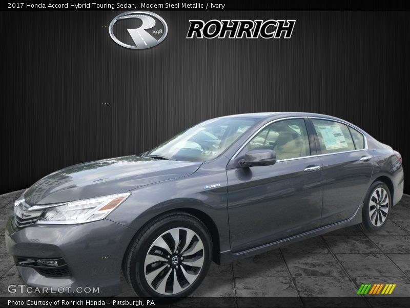 Modern Steel Metallic / Ivory 2017 Honda Accord Hybrid Touring Sedan
