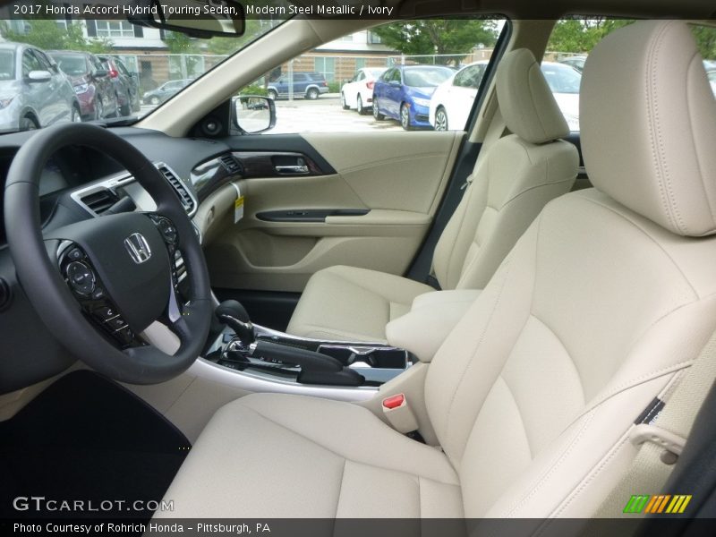 Modern Steel Metallic / Ivory 2017 Honda Accord Hybrid Touring Sedan