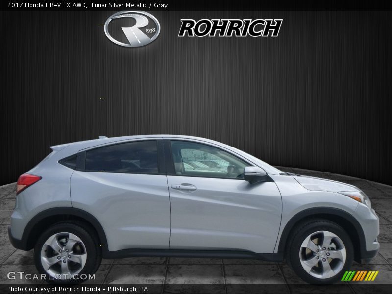 Lunar Silver Metallic / Gray 2017 Honda HR-V EX AWD