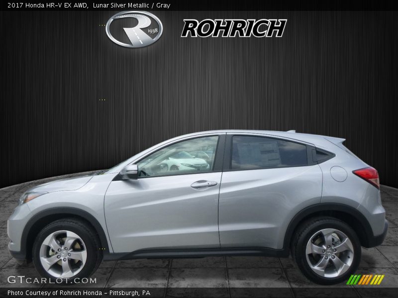 Lunar Silver Metallic / Gray 2017 Honda HR-V EX AWD