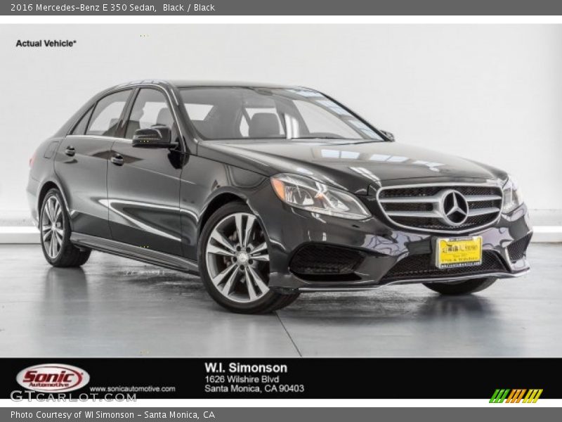 Black / Black 2016 Mercedes-Benz E 350 Sedan