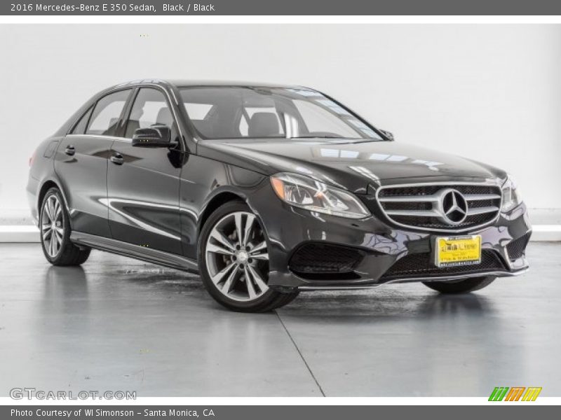 Black / Black 2016 Mercedes-Benz E 350 Sedan