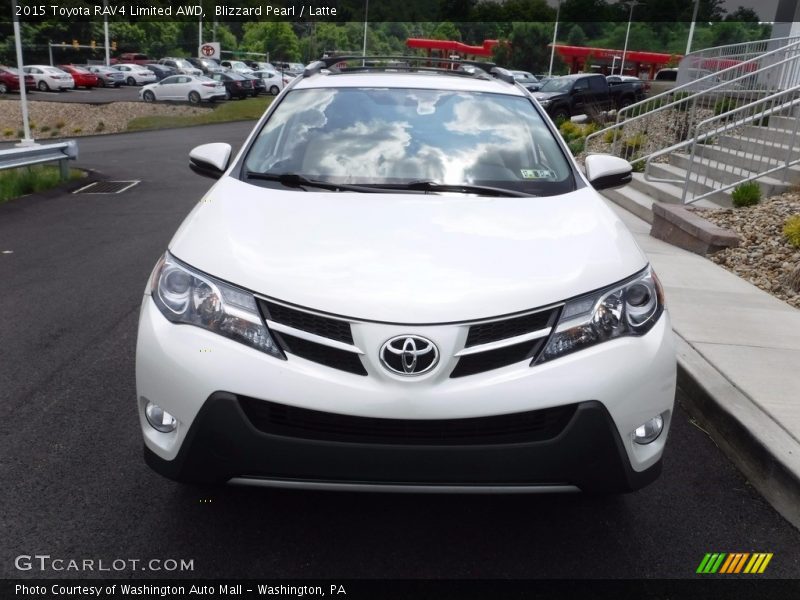 Blizzard Pearl / Latte 2015 Toyota RAV4 Limited AWD