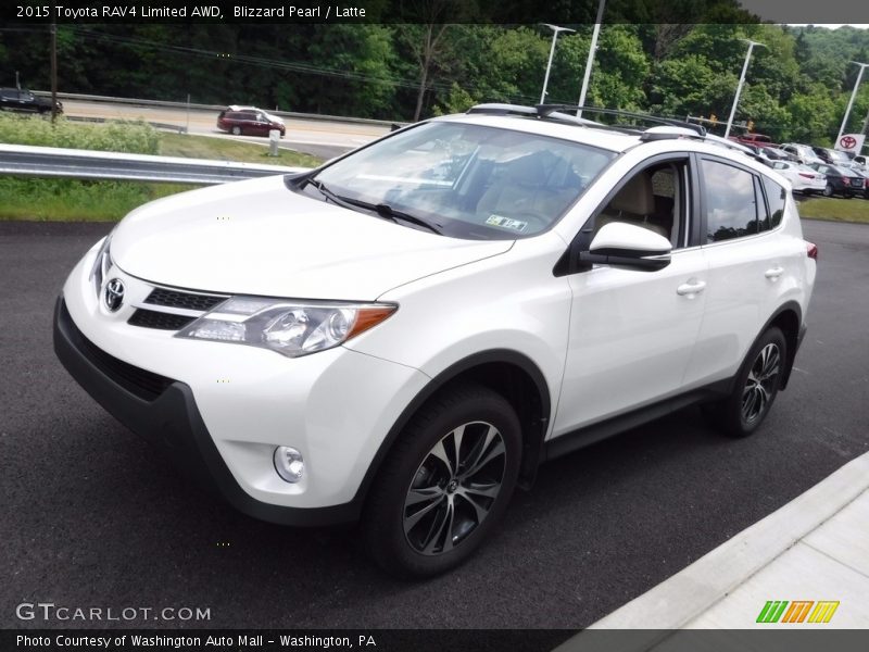 Blizzard Pearl / Latte 2015 Toyota RAV4 Limited AWD