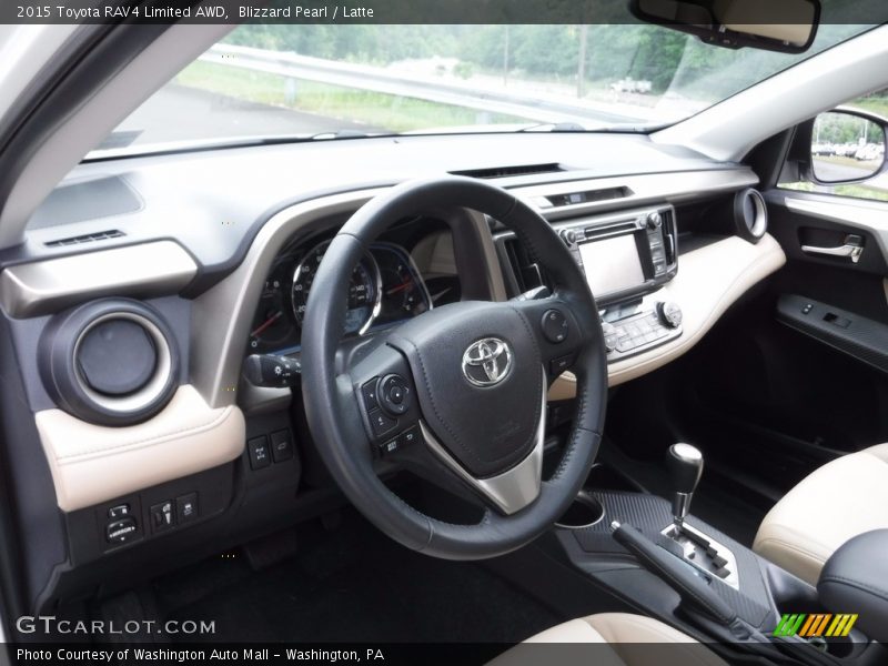 Blizzard Pearl / Latte 2015 Toyota RAV4 Limited AWD