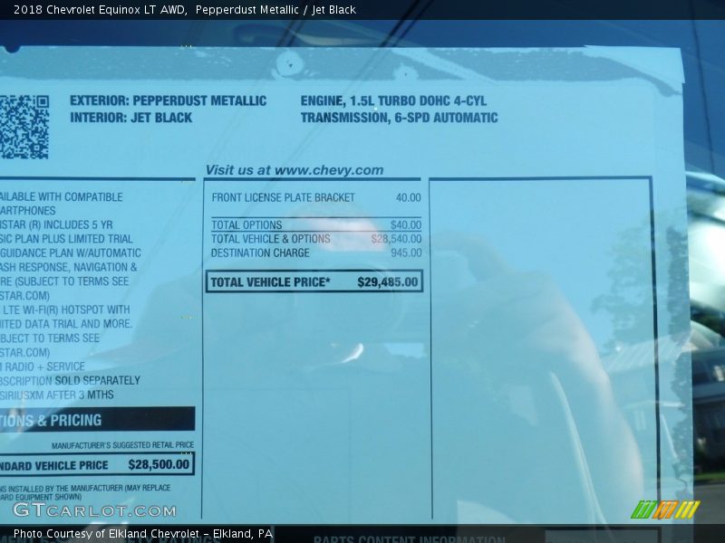 Pepperdust Metallic / Jet Black 2018 Chevrolet Equinox LT AWD