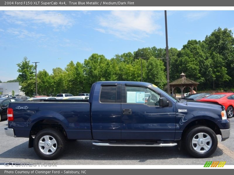 True Blue Metallic / Medium/Dark Flint 2004 Ford F150 XLT SuperCab 4x4