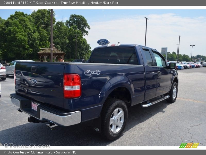 True Blue Metallic / Medium/Dark Flint 2004 Ford F150 XLT SuperCab 4x4