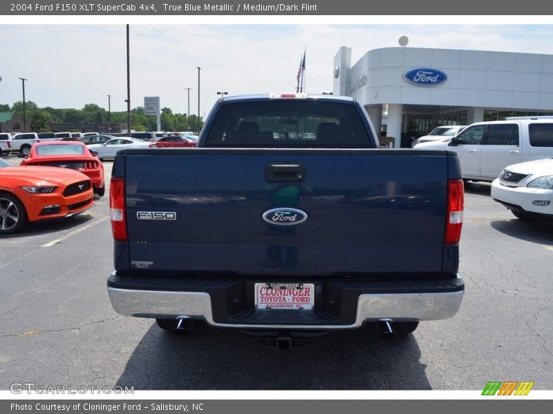 True Blue Metallic / Medium/Dark Flint 2004 Ford F150 XLT SuperCab 4x4