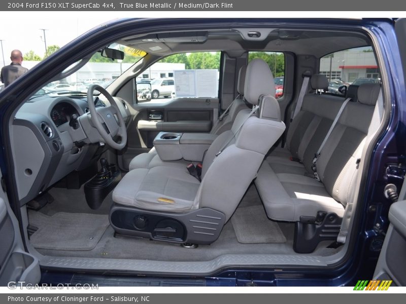 True Blue Metallic / Medium/Dark Flint 2004 Ford F150 XLT SuperCab 4x4