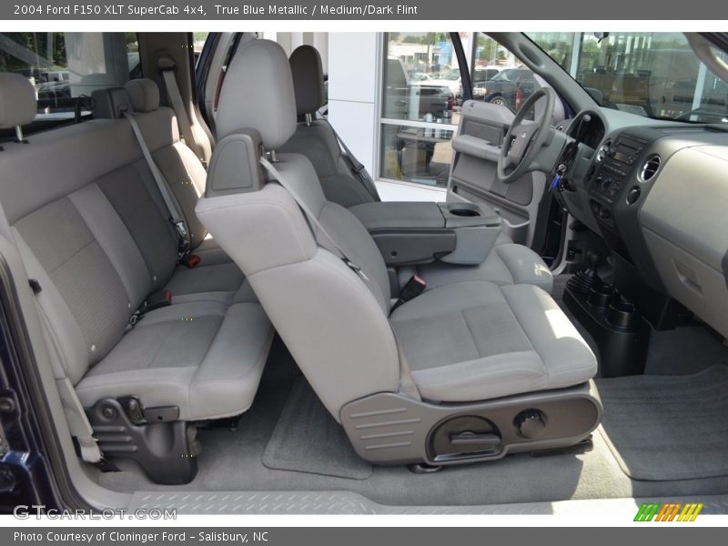 True Blue Metallic / Medium/Dark Flint 2004 Ford F150 XLT SuperCab 4x4