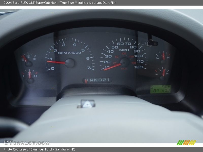 True Blue Metallic / Medium/Dark Flint 2004 Ford F150 XLT SuperCab 4x4